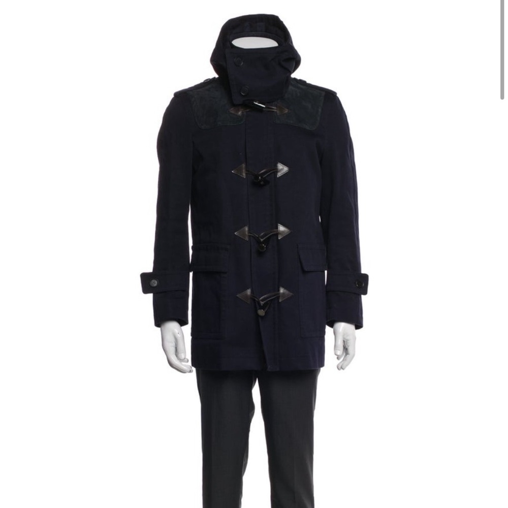 Burberry London Navy Hooded Parka Jacket Men’s S US36 Luxury Coat